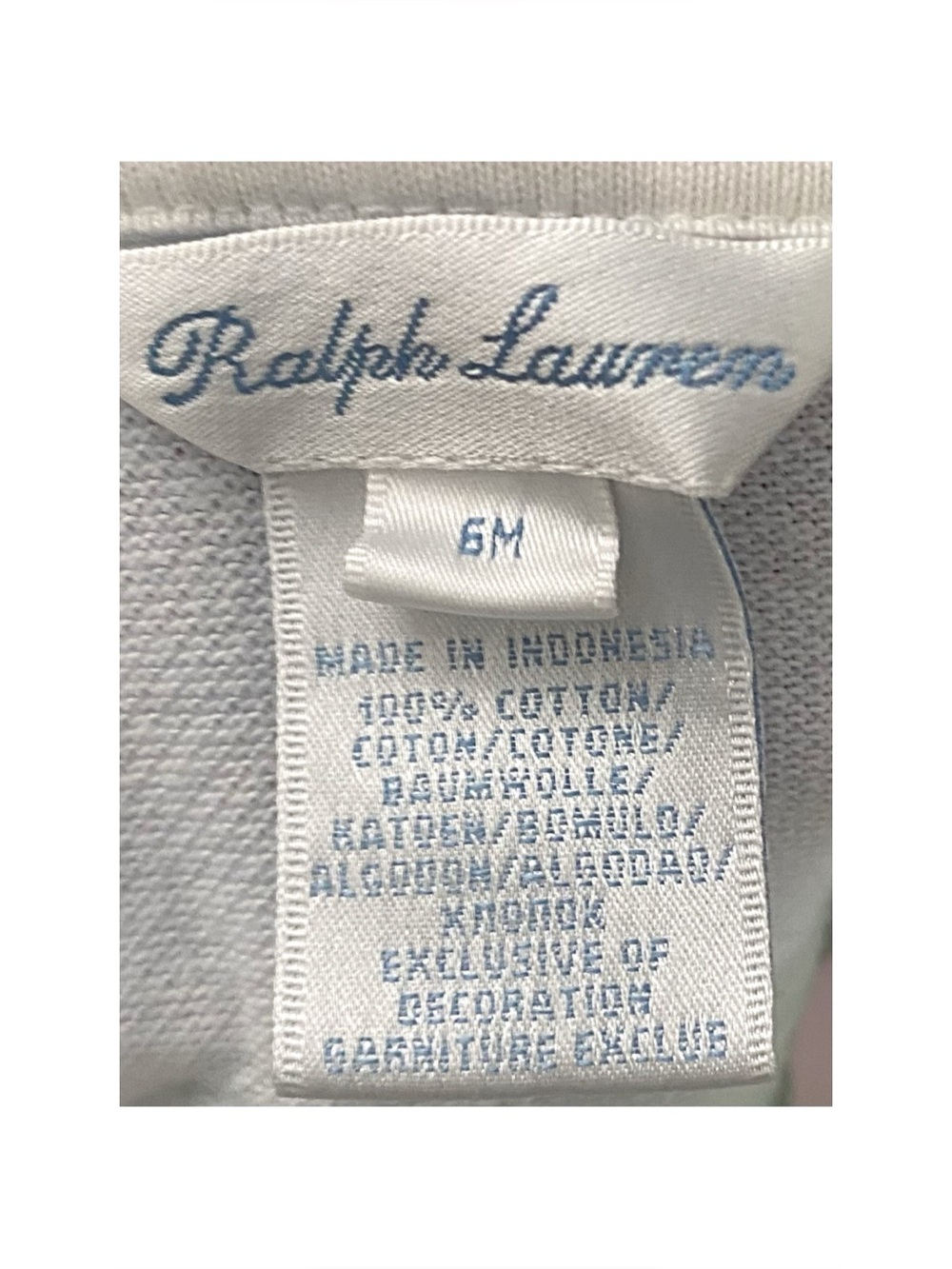 Ralph Lauren Baby Girl Multi-Color Pastel Polo Dress - 6 Months - 100% Cotton - Picture 4 of 4